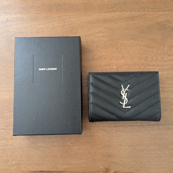 YSL CASSANDRE MATELASSÉ Fragments bi-fold wallet Black - Picture 5 of 11
